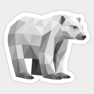 Geometric Grey Polar Bear Sticker